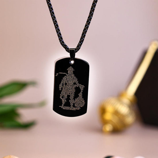 Engraved Hanuman Chalisa Pendant