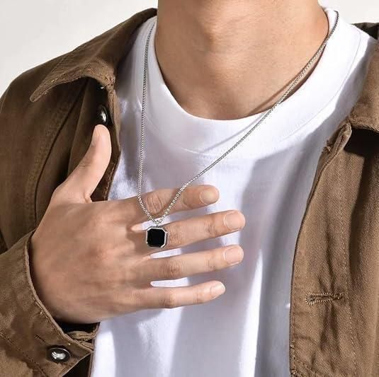 Men's Silver Plated Chain With Pendant 1pas00-1a