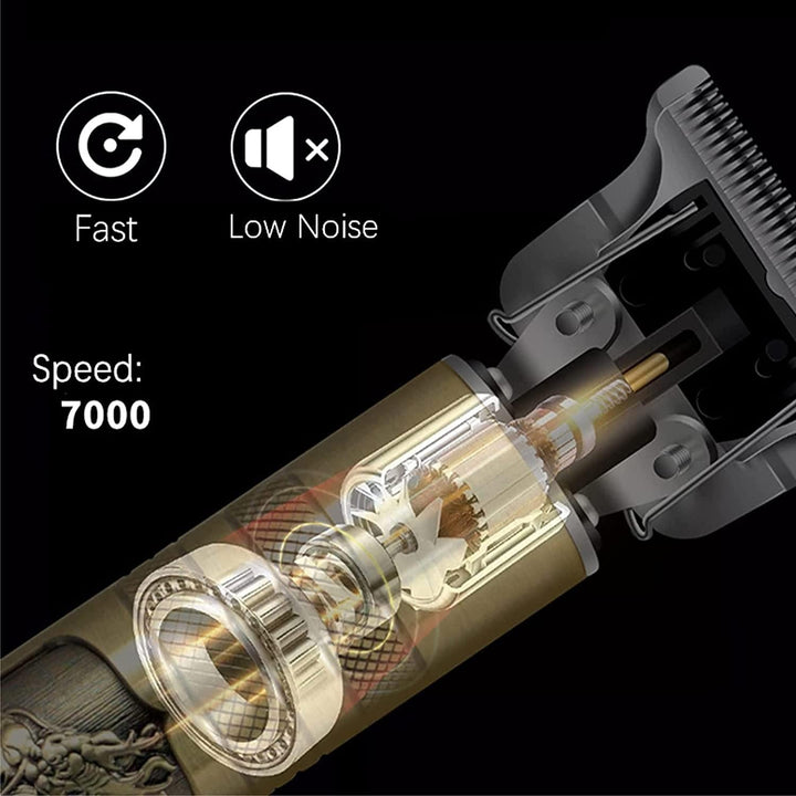 Hair Trimmer For Men Buddha Style Trimmer, Professional Hair Clipper, Adjustable Blade Clipper, Hair Trimmer and Shaver,Retro Oil Head Close Cut Precise hair Trimming Machine (Golden) 1pas00-1a