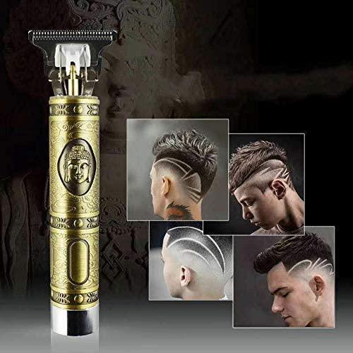 Hair Trimmer For Men Buddha Style Trimmer, Professional Hair Clipper, Adjustable Blade Clipper, Hair Trimmer and Shaver,Retro Oil Head Close Cut Precise hair Trimming Machine (Golden) 1pas00-1a