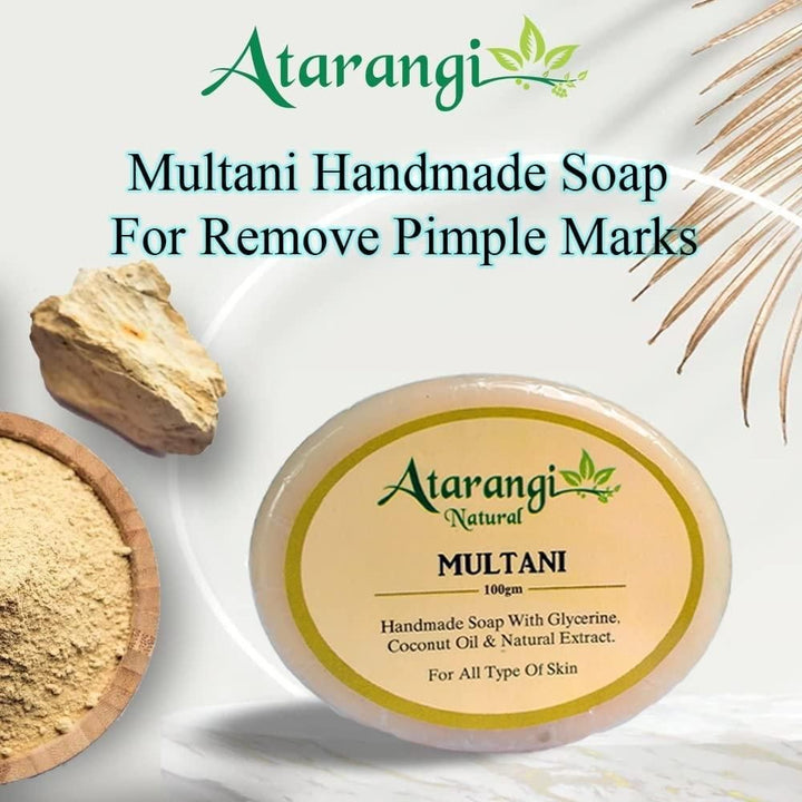 Multani Mitti Handmade Soap With Multani Mitti For Remove Pimple Marks (Pack Of 4) 1pas00-1a