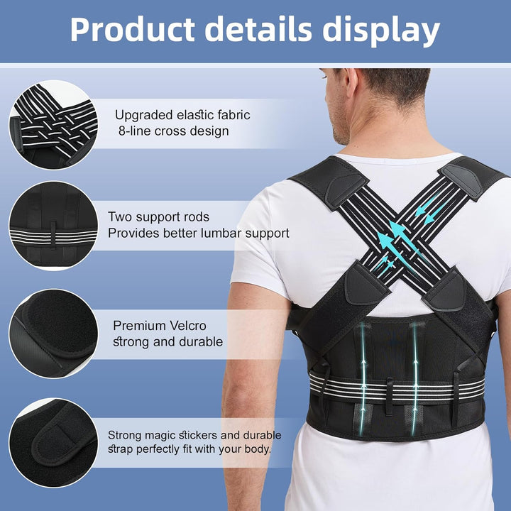 Findyy™ Adjustable Back Posture Corrector Belt for Slouching & Back Pain (Unisex) Findyy
