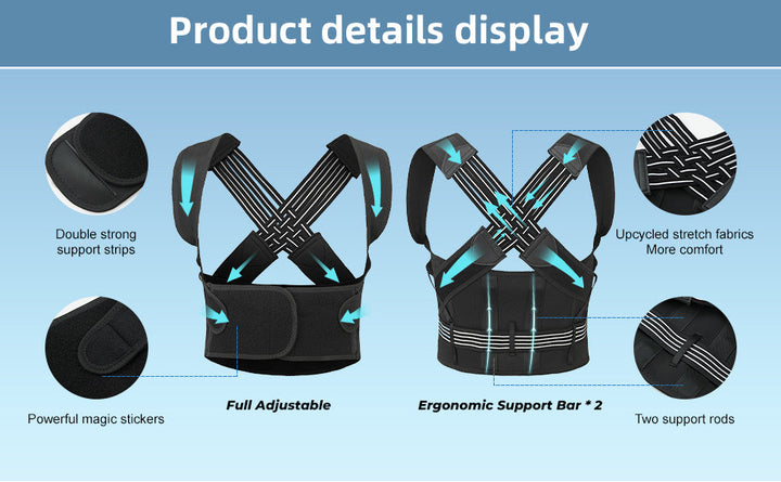 Findyy™ Adjustable Back Posture Corrector Belt for Slouching & Back Pain (Unisex) Findyy